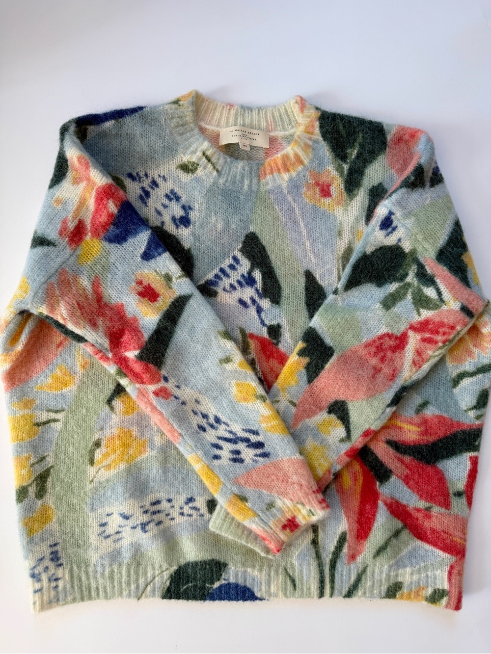 NWOT - Sézane Pelagie Mohair Jumper Salvador Floral Sweater - XS